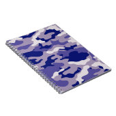 Camo Camping Hunting Blue Camouflage Notitieboek (Rechterzijde)