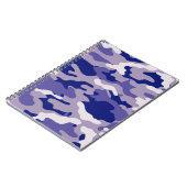 Camo Camping Hunting Blue Camouflage Notitieboek (Linkerzijde)