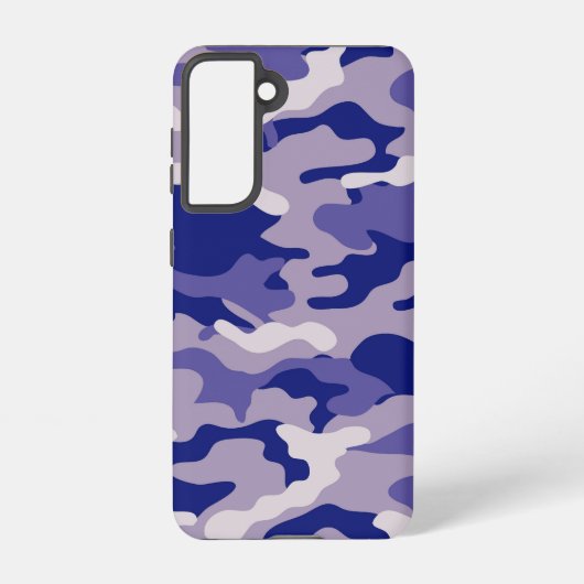 Camo Camping Hunting Blue Camouflage Samsung Galaxy Hoesje (Achterkant)