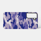 Camo Camping Hunting Blue Camouflage Samsung Galaxy Hoesje (Achterkant horizontaal)