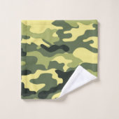 Camo Camping Hunting Green Camouflage Bad Handdoek (Wasdoekje)