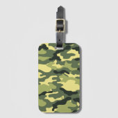 Camo Camping Hunting Green Camouflage Bagagelabel (Voorkant (verticaal))