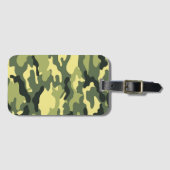 Camo Camping Hunting Green Camouflage Bagagelabel (Voorkant (horizontaal))