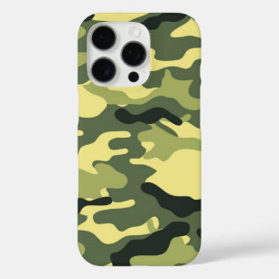 Camo Camping Hunting Green Camouflage iPhone 16 Pro Hoesje