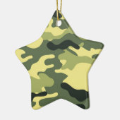 Camo Camping Hunting Green Camouflage Keramisch Ornament (Links)