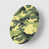 Camo Camping Hunting Green Camouflage Ronde Klok (Hoek)