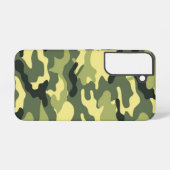 Camo Camping Hunting Green Camouflage Samsung Galaxy Hoesje (Achterkant horizontaal)
