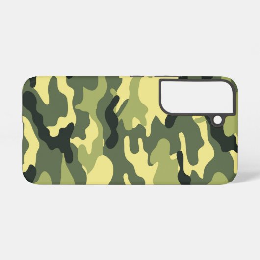 Camo Camping Hunting Green Camouflage Samsung Galaxy Hoesje (Achterkant horizontaal)