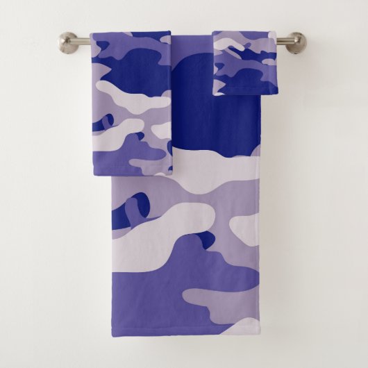 Camo Camping Jagen Blauwe Camouflage Bad Handdoek (Insitu)