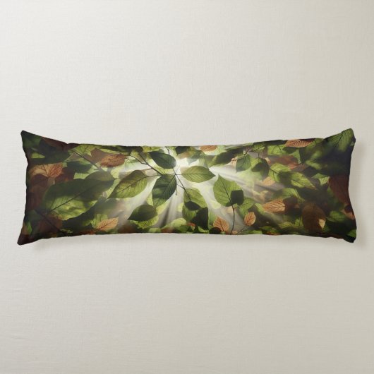 Camo Canopy - Een rustige bosvlucht Lichaamskussen (Voorkant)