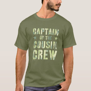 Camo CAPTAIN VAN HET COUSIN CREW Funny Grandma Gra T-shirt