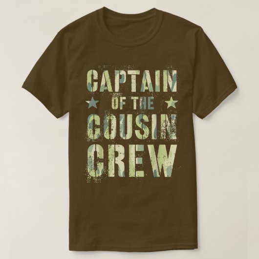 Camo CAPTAIN VAN HET COUSIN CREW Funny Grandma Gra T-shirt (Design voorkant)