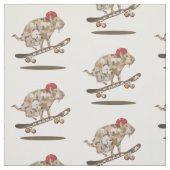 Camo Capybara Skateboarding Stof (Swatch)