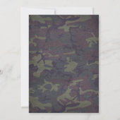 Camo  Chalkboard Wedding Invitations Kaart (Achterkant)