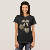 Camo Checkered Cherry Bow, Hunting,checkered Patte T-shirt (Voorkant volledig)