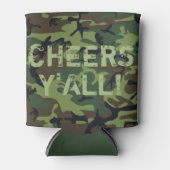 Camo Cheers Y'All Blikjeskoeler (Voorkant)