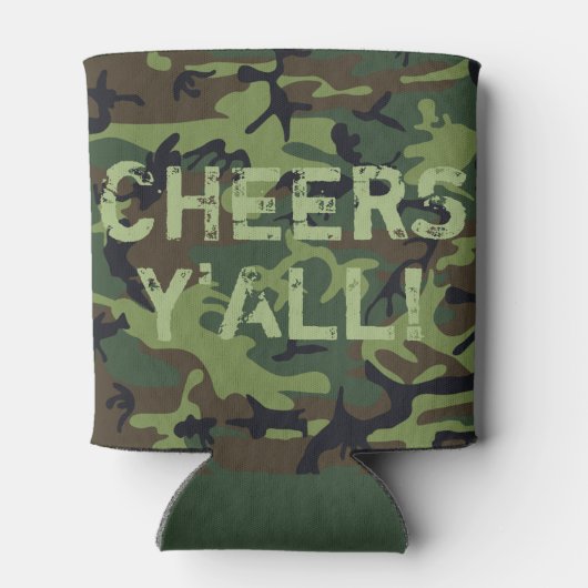 Camo Cheers Y'All Blikjeskoeler (Achterkant)