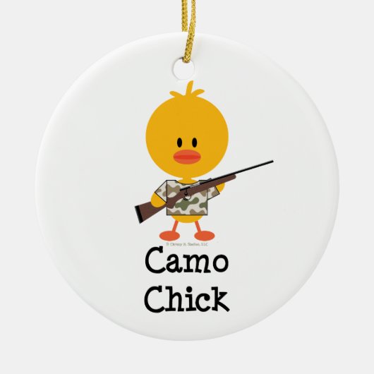 Camo Chick Ornament (Voorkant)
