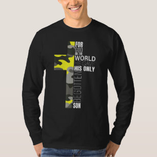 Camo Christelijke Bijbel Verse John 316 Faith God  T-shirt