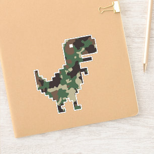 Camo Chrome T-Rex Sticker