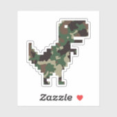 Camo Chrome T-Rex Sticker (Vel)