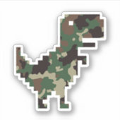 Camo Chrome T-Rex Sticker (Voorkant)