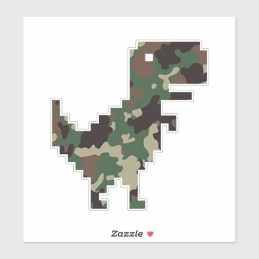 Camo Chrome T-Rex Sticker (Vel)