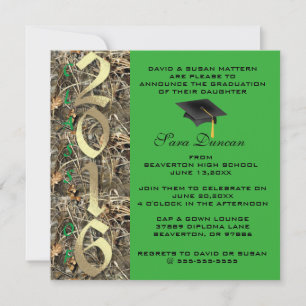 Camo Classic Elegant 2016 Afstuderen Uitnodiging