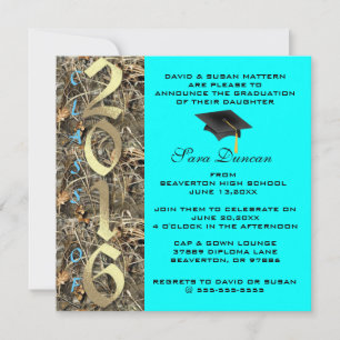 Camo Classic Elegant 2016 Afstuderen Uitnodiging