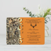Camo Classic Elegant 2016 Afstuderen Uitnodiging (Staand voorkant)