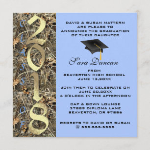 Camo Classic Elegant 2018 Afstuderen Uitnodiging