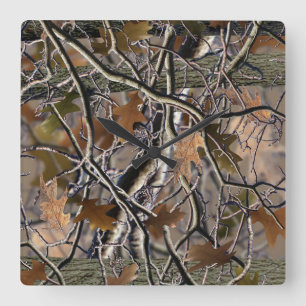 Camo Clock die als geen ander in het huis past Vierkante Klok