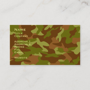 Camo-contactkaart / profielkaart contactkaartje