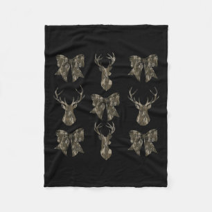 Camo Coquette Bow Deer Hunt Eend Jacht Vrouwen Mei Fleece Deken