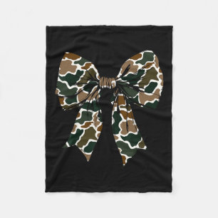 Camo Coquette Bow Duck Hunt Eend Jacht Vrouwen Mei Fleece Deken