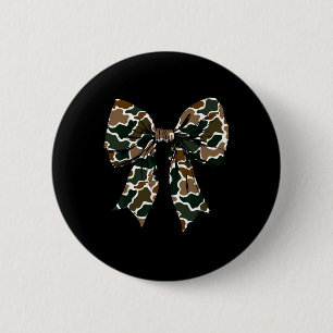 Camo Coquette Bow Duck Hunt Eend Jacht Vrouwen Mei Ronde Button 5,7 Cm
