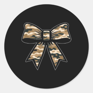 Camo Coquette Bow Duck Hunt Eend Jacht Vrouwen Mei Ronde Sticker