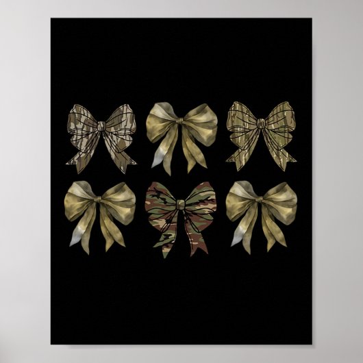Camo Coquette Bow Eend Jacht Meisjes Jongens Poster (Voorkant)