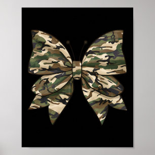Camo Coquette Bow Eend Jacht Meisjes Vrouwen Boter Poster