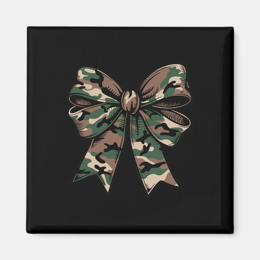 Camo Coquette Bow Eend Jacht Meisjes Vrouwen Deer Magneet (Voorkant)