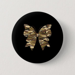 Camo Coquette Bow Eend Jacht Vrouwen Schattige But Ronde Button 5,7 Cm