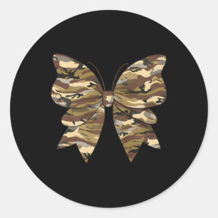 Camo Coquette Bow Eend Jacht Vrouwen Schattige But Ronde Sticker