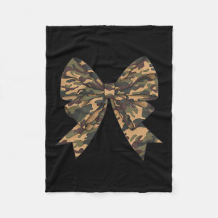 Camo Coquette Bow Eend Jachtmeisjes Kinder Vrouwen Fleece Deken