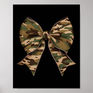 Camo Coquette Bow Eend Jachtmeisjes Kinder Vrouwen Poster