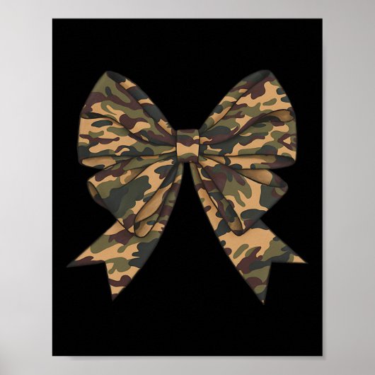 Camo Coquette Bow Eend Jachtmeisjes Kinder Vrouwen Poster (Voorkant)