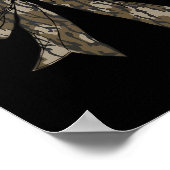 Camo Coquette Bow Eend Jachtmeisjes Kinder Vrouwen Poster (Hoek)