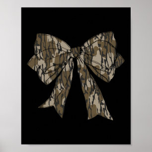 Camo Coquette Bow Eend Jachtmeisjes Kinder Vrouwen Poster