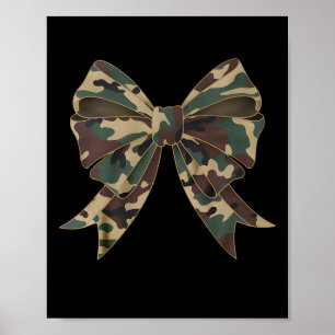 Camo Coquette Bow Eend Jachtmeisjes Kinder Vrouwen Poster