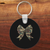 Camo Coquette Bow Eend Jachtmeisjes Kinder Vrouwen Sleutelhanger (Voorkant)