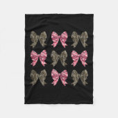 Camo Coquette Bow Eend Jagen Kinder Meisjes Bogen Fleece Deken (Voorkant)